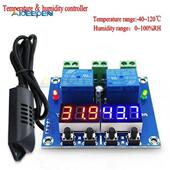 12V LED Digital Temperature Thermostat Humidity M452