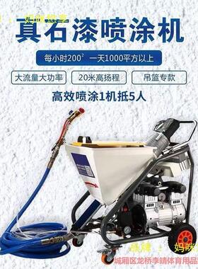 多功能真石漆喷涂机一体机外墙砂浆防火漆涂喷机石料膏腻涂CRE子