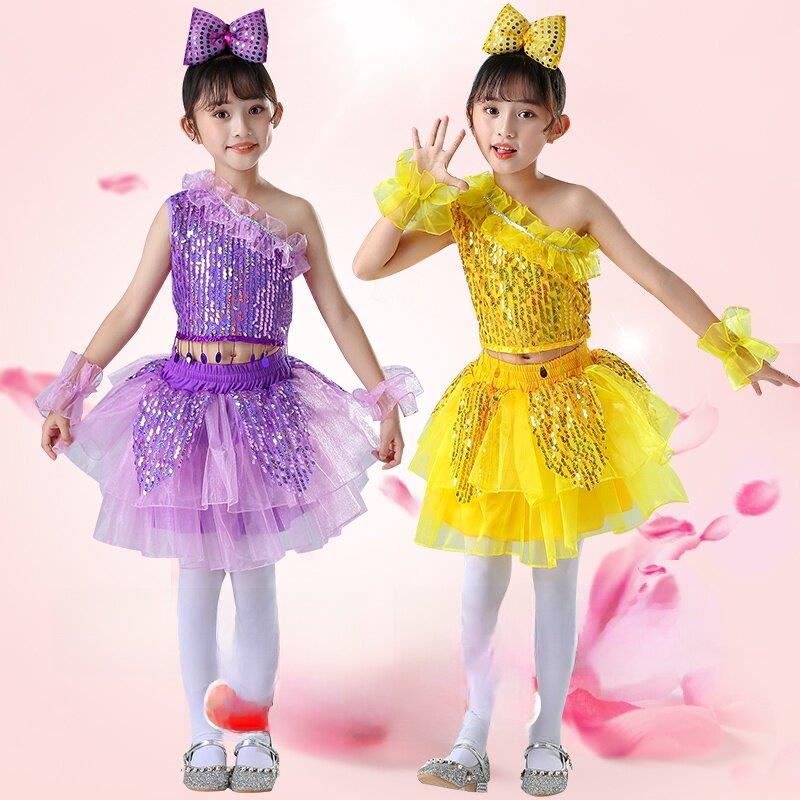 新款六一儿童演出服可爱纱裙幼童跳舞裙暑假公主君幼儿园舞蹈服饰