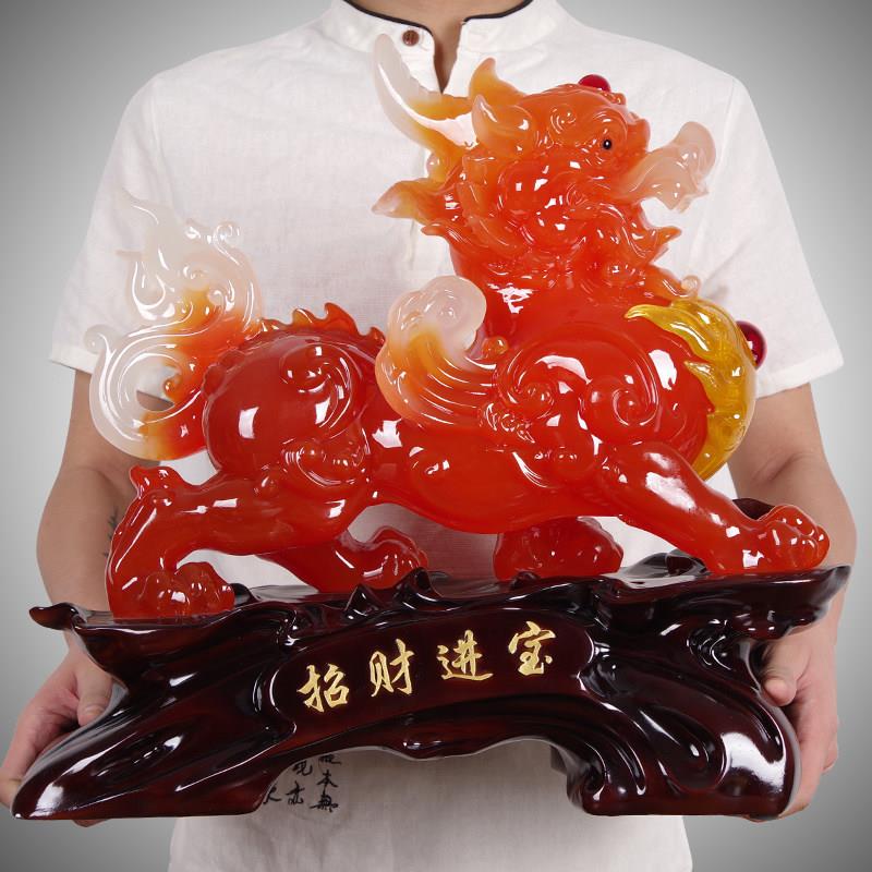 招财貔貅摆件大号一对店铺开业乔迁送礼家居客厅电视柜玄关装饰品