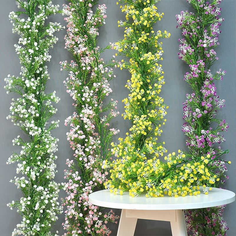 仿真满天星藤条花藤装饰藤蔓假花空调管道遮挡客厅吊顶塑料花缠绕