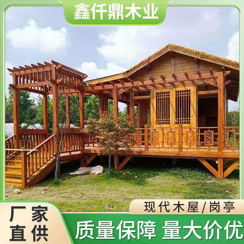 成都工厂木屋木房子防腐木小屋岗亭农家乐别墅民宿新中式户外休闲