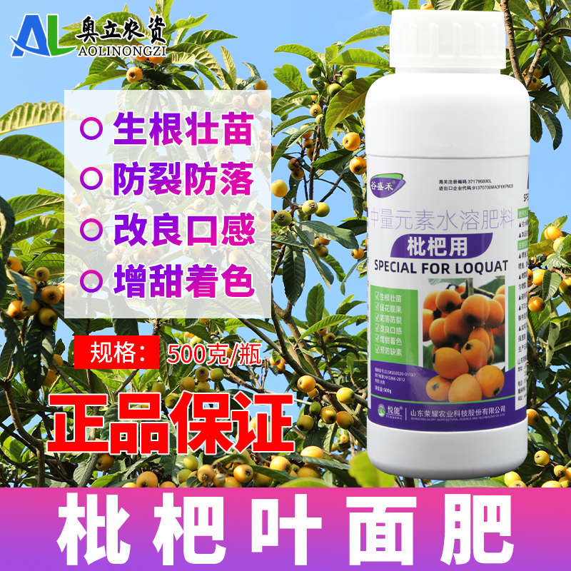 枇杷树专用肥叶面肥防落果保花保果药防冻防落素膨大增甜剂防裂果
