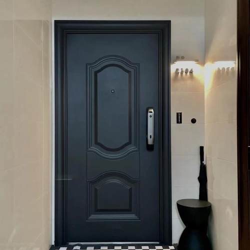 HX简约黑胡桃实木家用入户门口立体门牌号人体感应发光灯