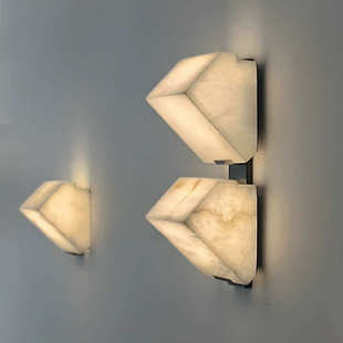 新款 灯饰 设计师云石壁灯样板间卧室床头灯客厅背景墙创意现代个性