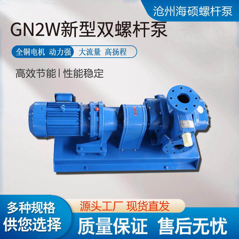 GN2W新型双螺杆泵重油粘度压化工铸铁大流量不锈钢食品螺杆泵