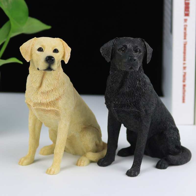 厂家直销坐姿拉布拉多犬仿真狗模型车载摆件工艺品收藏