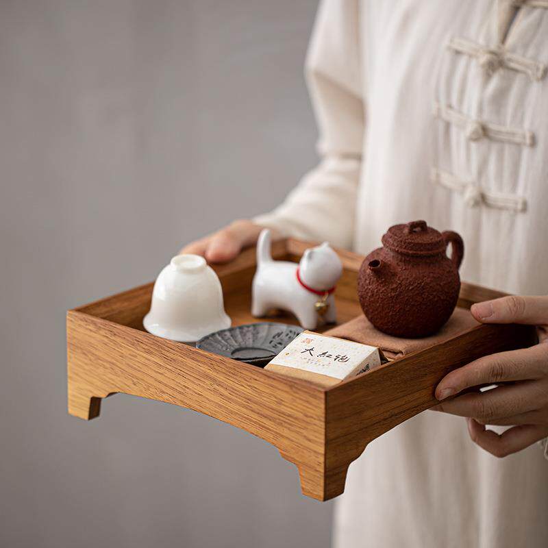 一品造物新款胡桃木托盘方形餐盘家用实木高档早餐干果盘木质茶盘