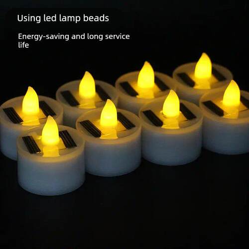 Waterproof Solar Electronic Candle LED Cylinder Candle Light