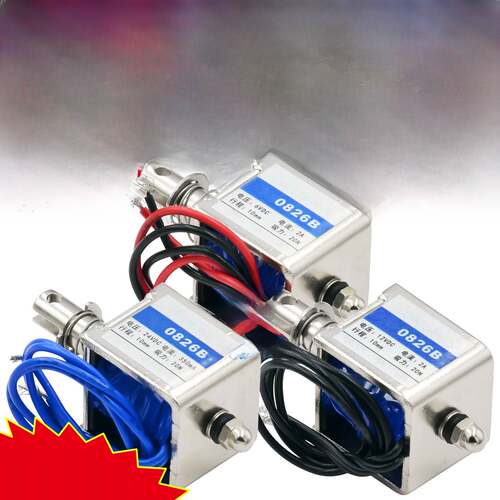 JF-0826B贯穿框架推拉式直流电磁铁DC12V24V6v行程10mm吸力150g