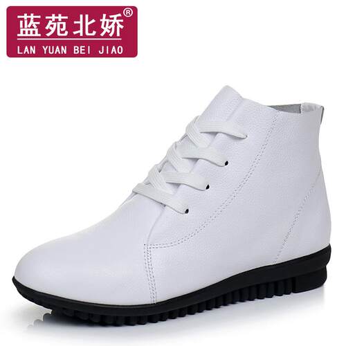 正品短靴平底春秋冬女鞋子025新款软底休闲2 真皮鞋单鞋棉鞋大尺