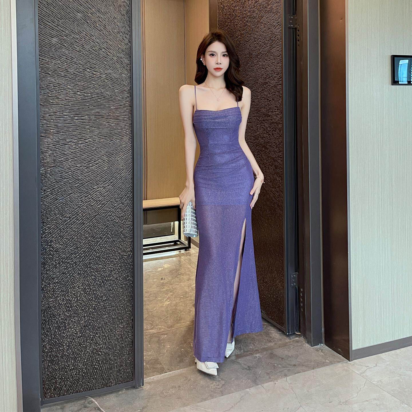 夜场女装性感吊带显瘦减龄足浴技师柔式按摩工衣佳丽夜店裙子