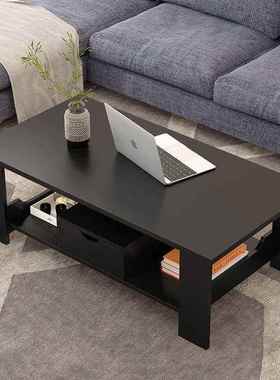 2Tier Coffee Table with Storage Shelf Modern Minimalist