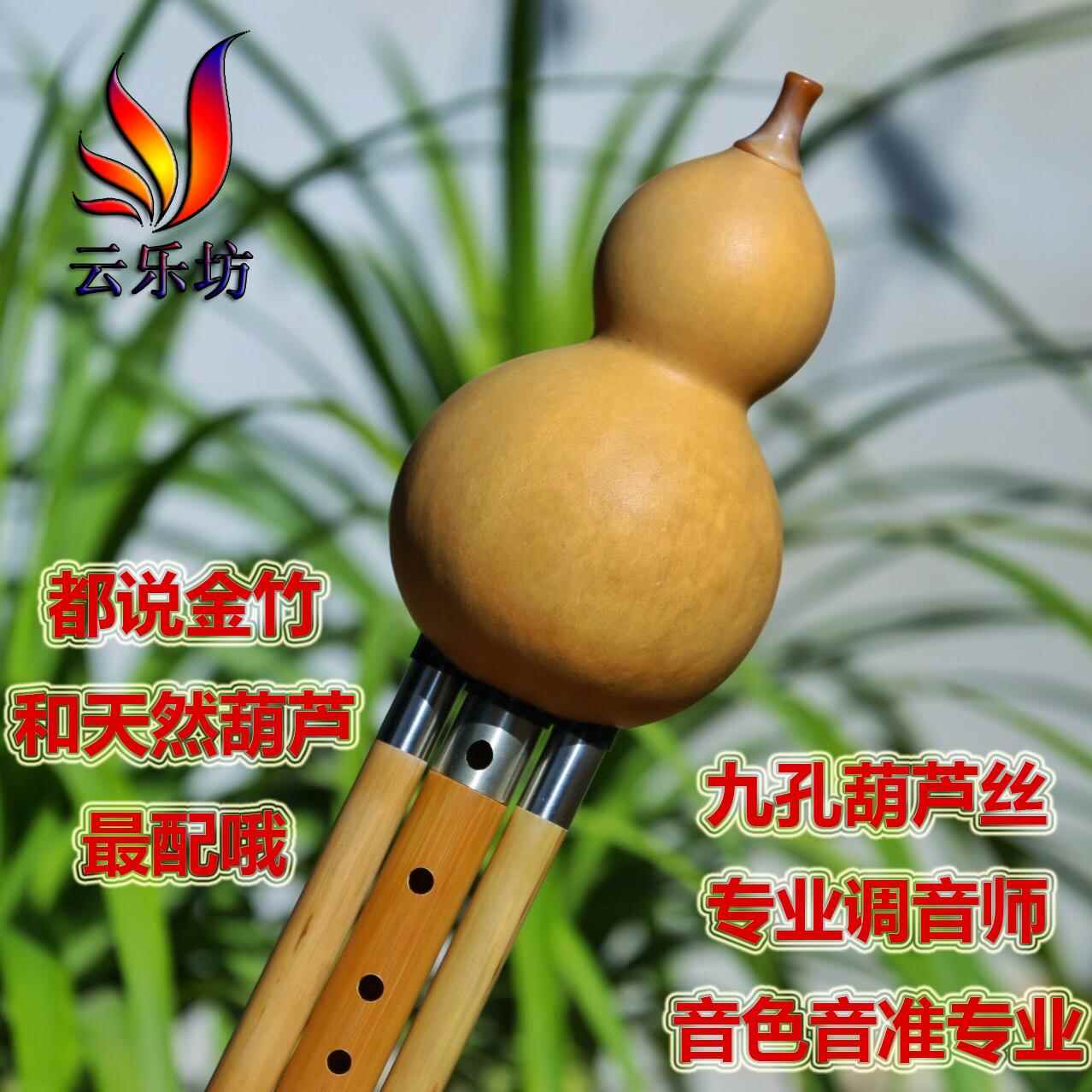 9孔葫芦丝 九孔葫芦丝 金竹 宽音域超七孔 云乐坊 专业型演奏