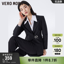 veromoda奥莱西装外套，女早春翻领长袖收腰职业通勤气质上衣