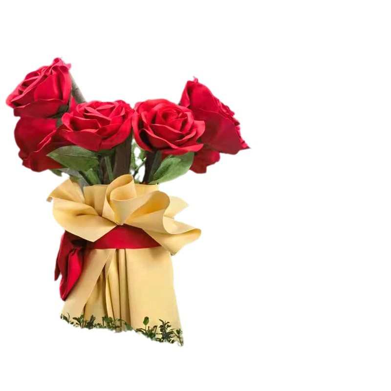 户外巨型玫瑰花树eva防水商业美陈装饰巨型花玫瑰树上开花仿真花