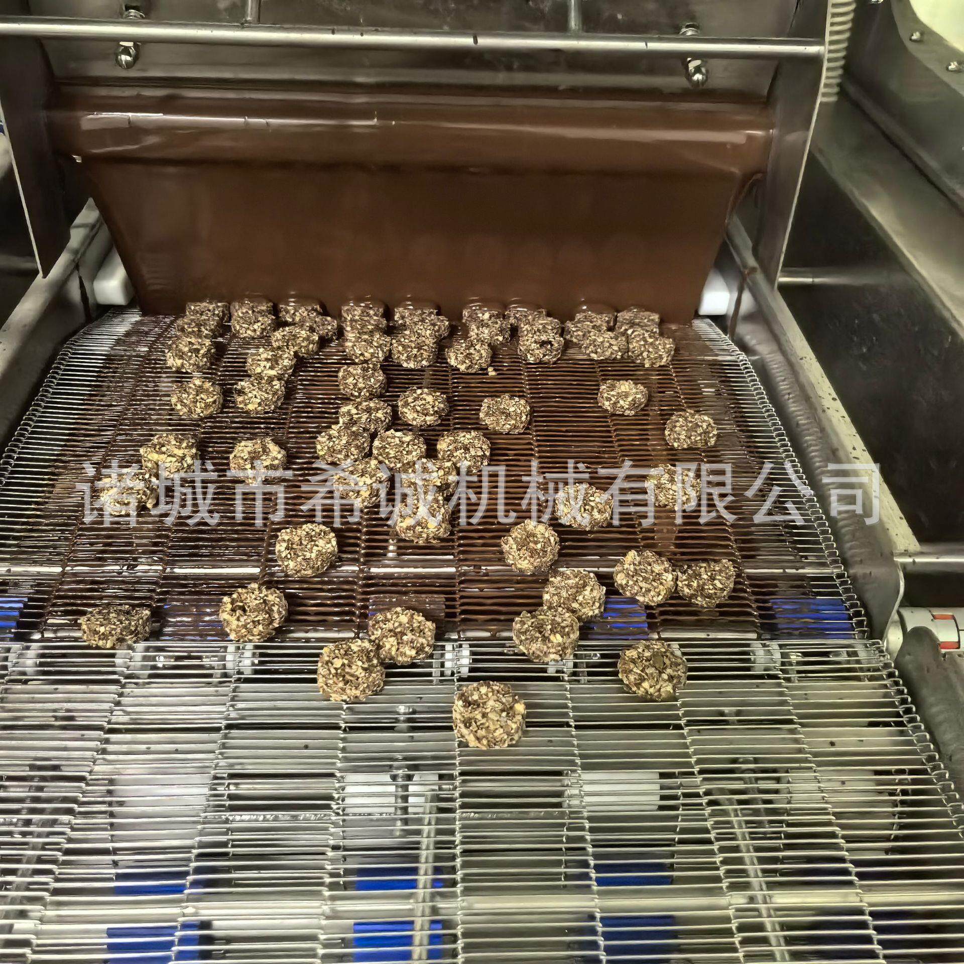 士力架巧克力涂层机巧克力上浆机冻干草莓巧克力淋面裹浆机食品级