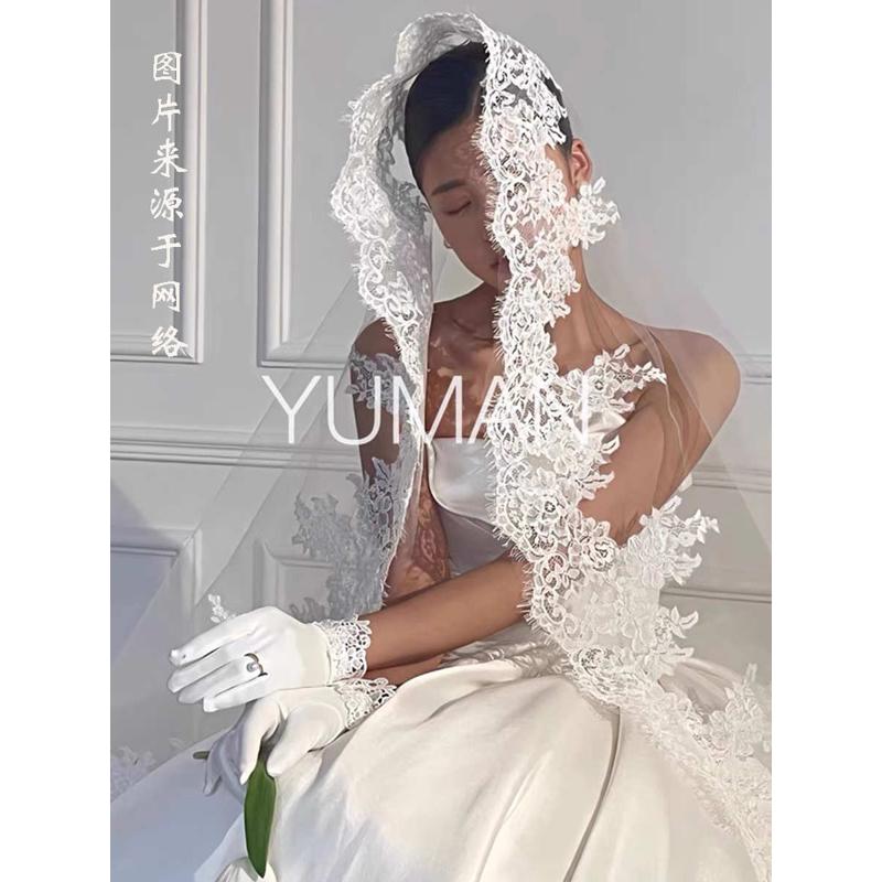 3米长睫毛车骨手摇车骨蕾丝花边 婚纱头纱外景拍摄道具diy装饰