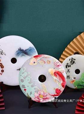 厂家厂家轻奢电视柜装饰品大气中式玄关旺宅客厅家居办公室上档次