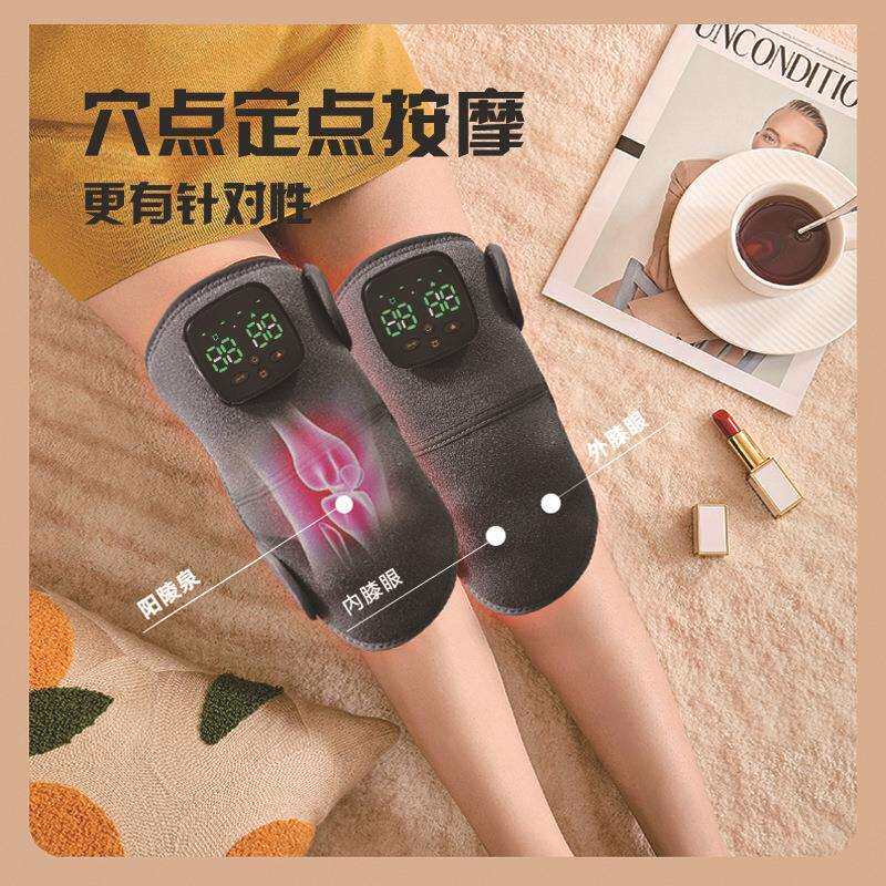 跨境电热护肩护膝理疗器艾灸热敷按摩老寒腿关节膝盖保暖震动发热