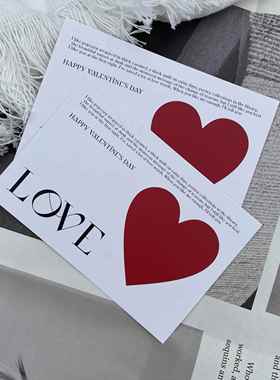 现货七夕卡片情人节贺卡我爱你ILOVEYOU吊牌爱心告白表白520花店