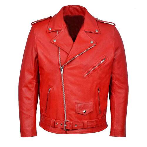Motorcycle leather jacket men's leather jacket men's short