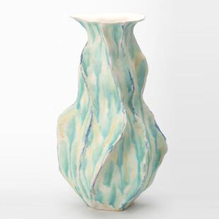 插花器复古装 侘瓶寂中家古风星陶瓷花点高级感CH M2532桌面居软装