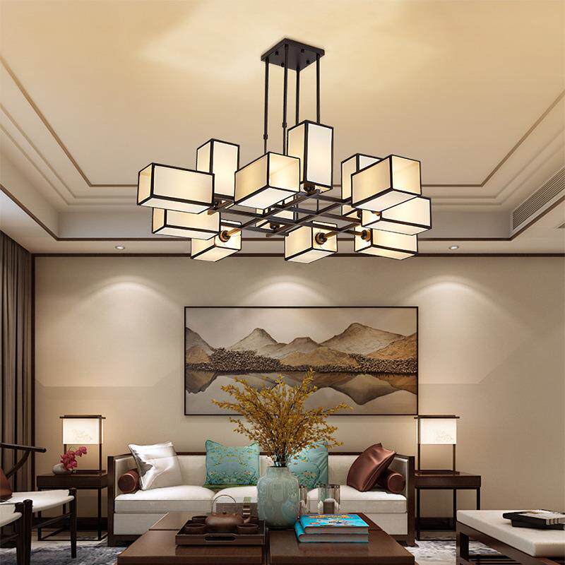 现代简约中国风新中式吊灯客厅灯仿古卧室餐厅灯酒店客房大厅吊灯