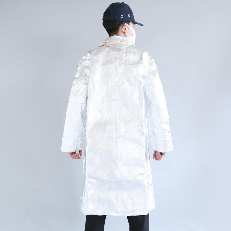 铝箔防护服铝箔反穿围裙耐高温防火大褂防火围裙 1000度防护服