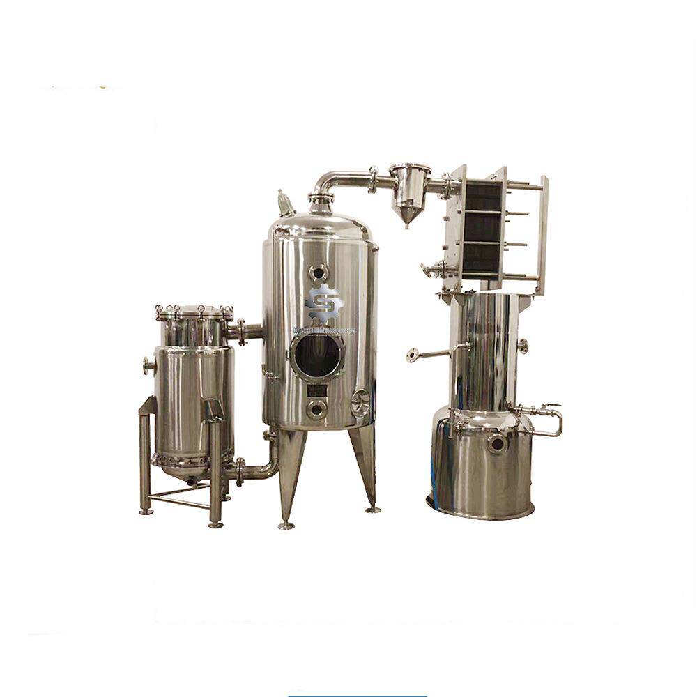 用于物料浓缩的酒精蒸发器酒精水单效浓缩器糖浆浓缩器