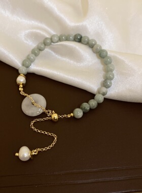 新中式玉水晶手链女款2024年新款手串精串珠手绳