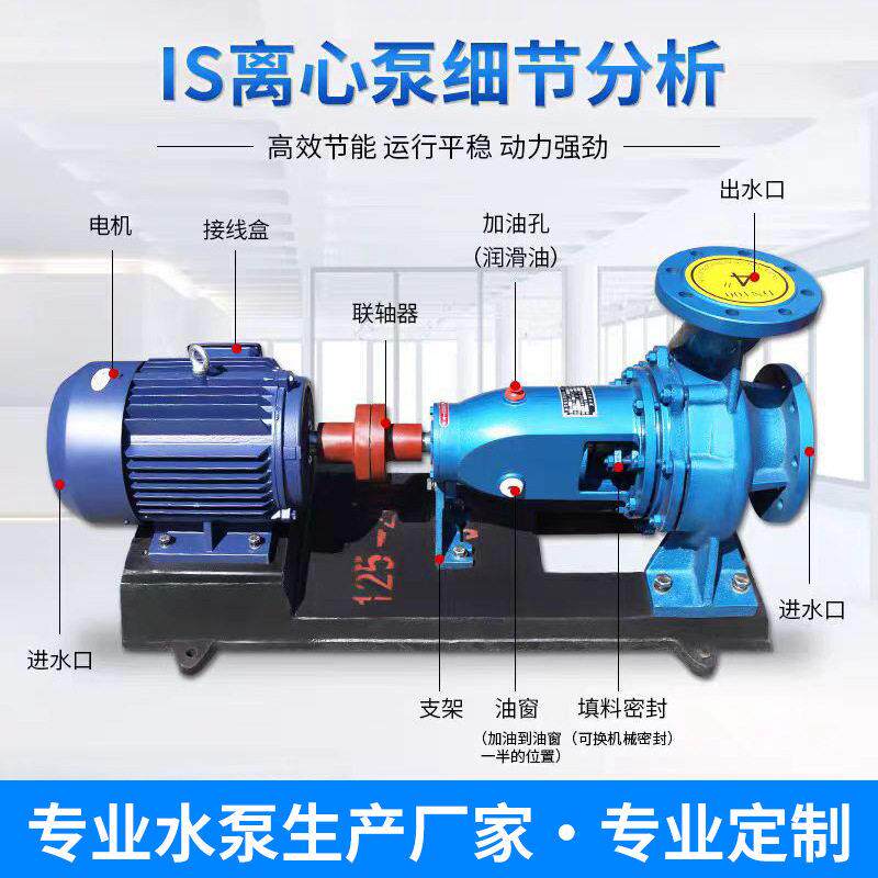 离心泵配件泵体泵盖叶轮轴承ISG管道离心泵配件支持定制