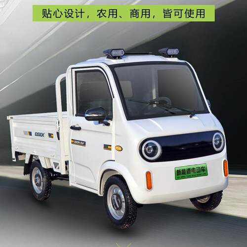 电动四轮拉货皮卡车厢货载重家用油电两用送货载货箱货货运车出口