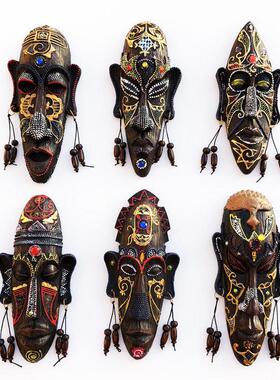 采购产品非洲风格吊坠，南非肯尼亚创意面具吊坠，手绘树脂工艺品