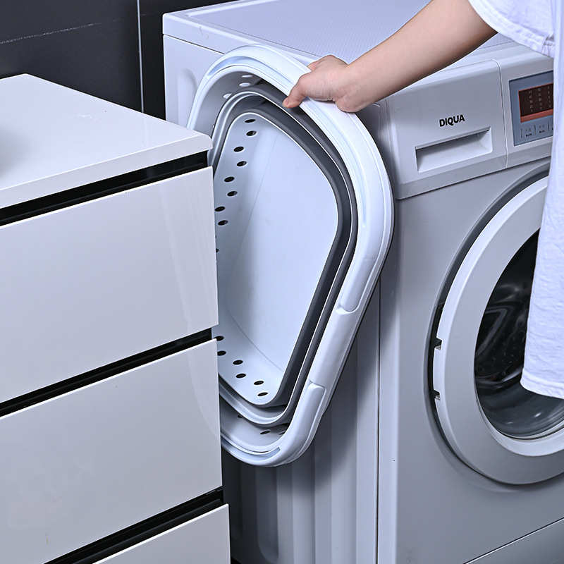 新款家用浴室脏衣服收纳筐可折叠脏衣篓卫生间衣物手提收纳篮批发