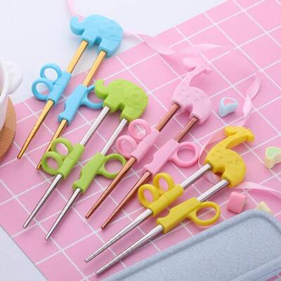 Reusable Stainless Steel Cute Portable Chopsticks For Kids L