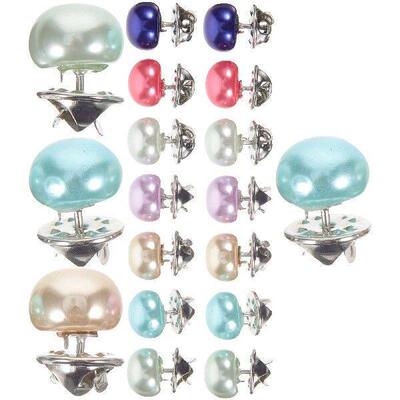 20pcs No Sew Shirt Buttons Faux Pearl Pins for Clothes