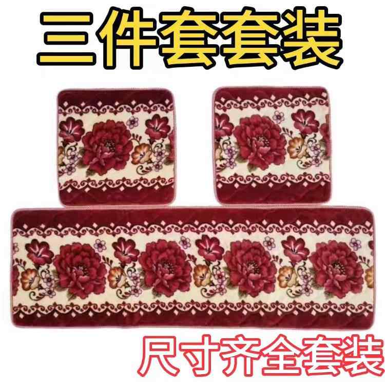 冬季沙发垫套装全套三件套老式实木长条春秋椅加厚防滑春秋椅座垫