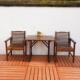 实木茶几桌户外阳台休闲茶桌防腐木桌椅室外庭院双人靠背椅子碳化