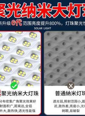 太阳能户外庭院投光灯新农村防雨室内室外家用大功率led照明灯具