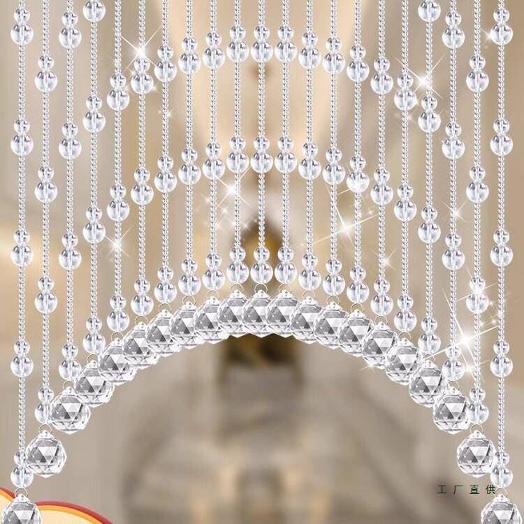 网红水晶珠帘免打孔门帘葫芦装饰隔断玄关过道洗手间卧室珠链挂帘