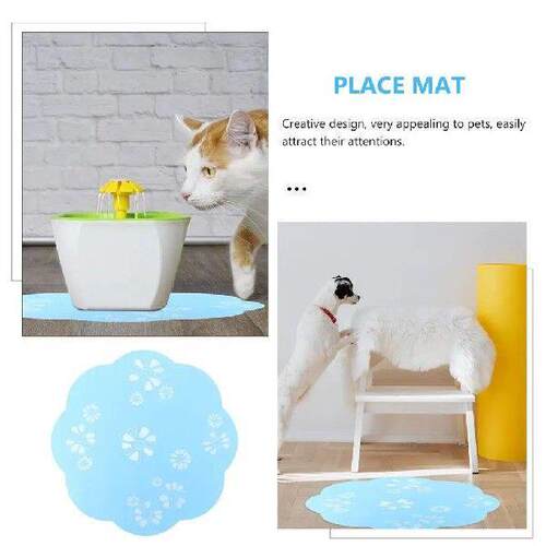 Pet Water Fountain Placemat Silicone Living Room Pets Bowl