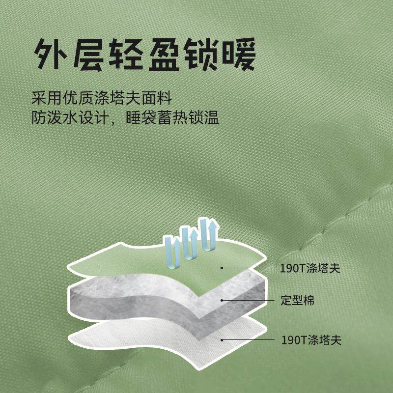 春秋睡袋儿童加长露营家居午休便携式酒店隔脏可拼接单双人棉睡袋