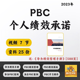 华为PBC个人绩效承诺绩效管理工具绩效考核PBC绩效考核表模板