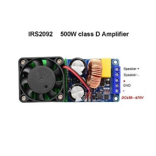 IRS2092S大功率500WD类HIFI数字功放板/成品/单声道/超LM3886