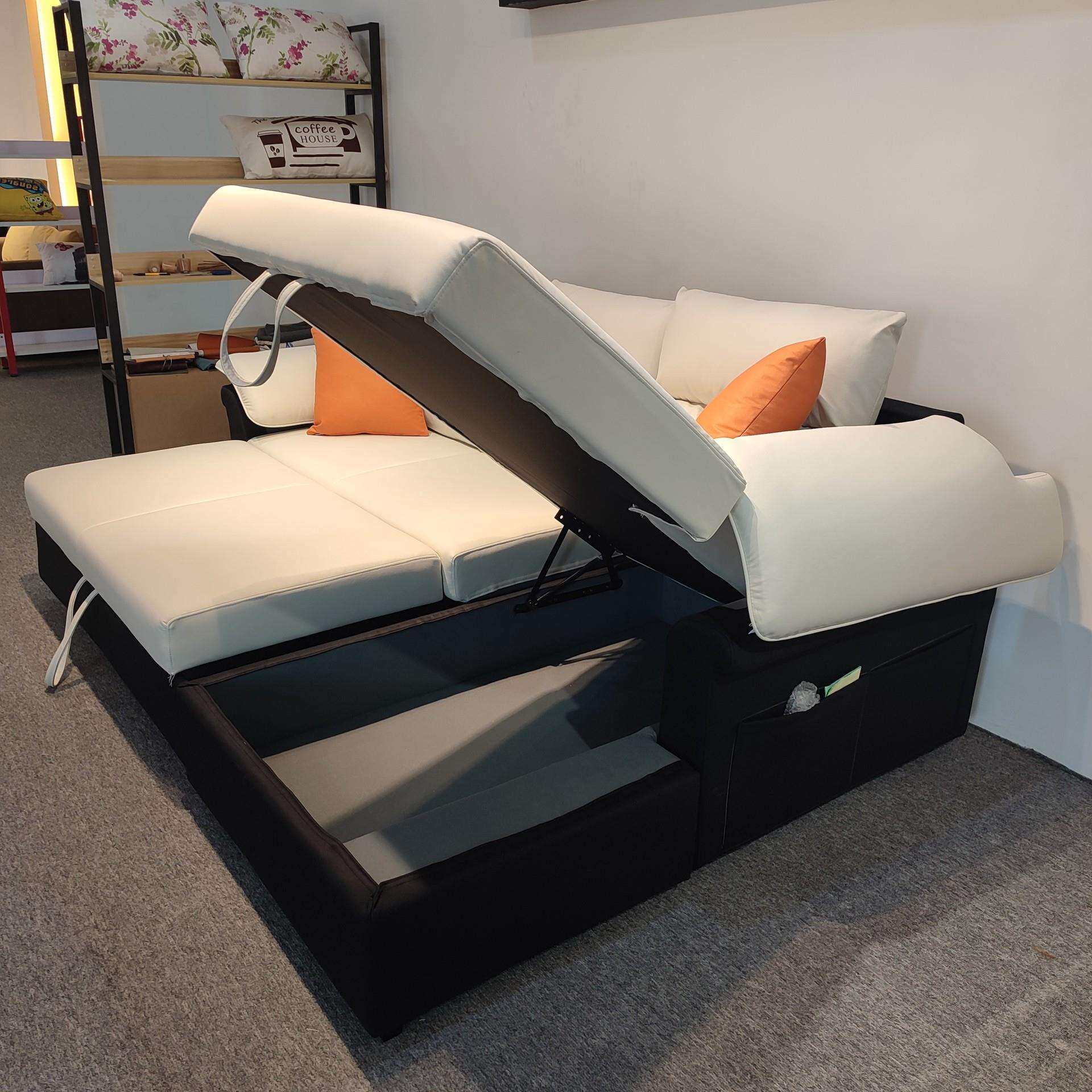 多功能科技布沙发床两用大小户型贵妃带转角组合储物折叠沙发床