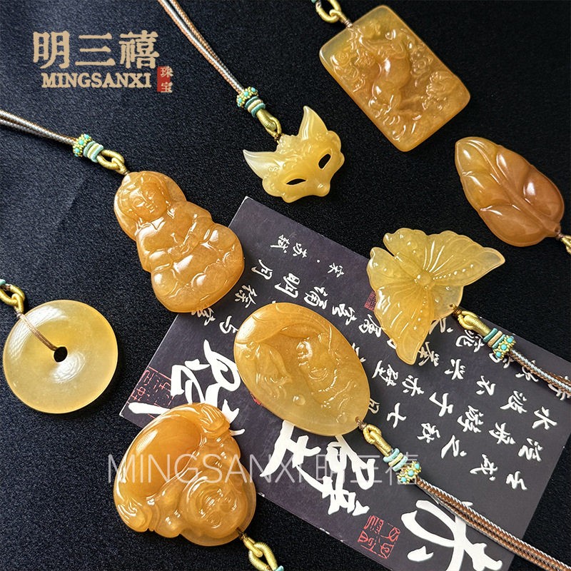 2026天然黄龙玉平安扣佛公玉蝉观音吊坠精工温润女款玉石饰品