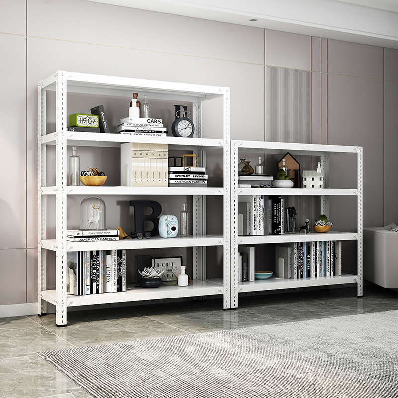 家用落地厨房置物架多层收纳客厅书架电商落地定制角钢货架储物架