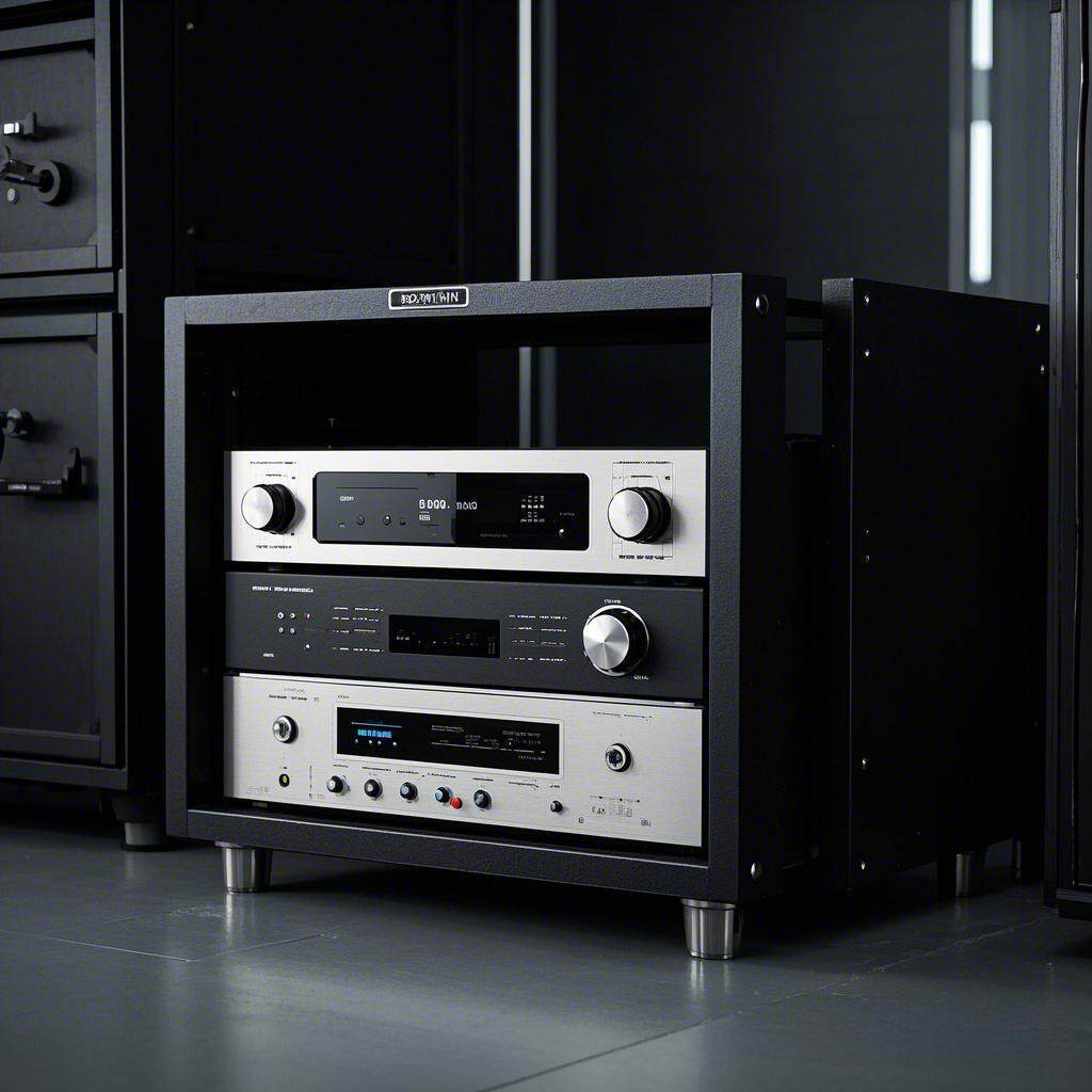 桦崟音响支功放机胆机支 架 落地移动HIFI音响机 柜 调音台设备收纳边 柜摆件饰品床笠拉车