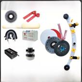 洗地机扫地机配件大全刷盘毛刷刮水皮条胶皮百洁垫吸排水管电机